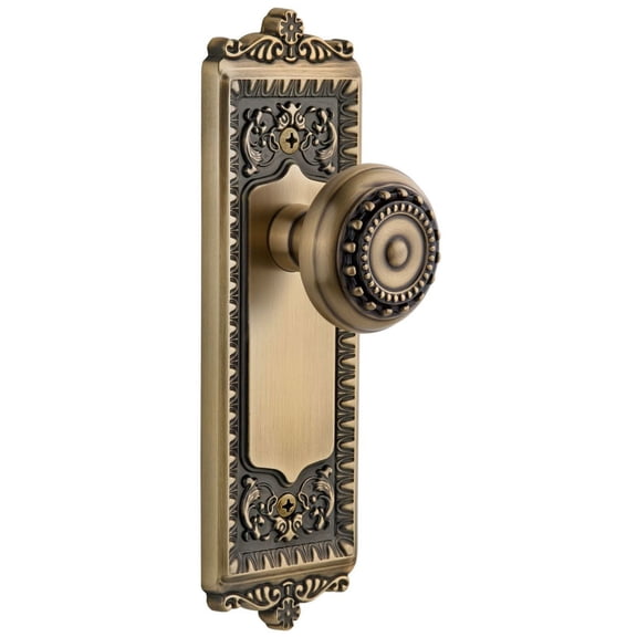 Grandeur Parthenon Door Knob with Windsor Plate