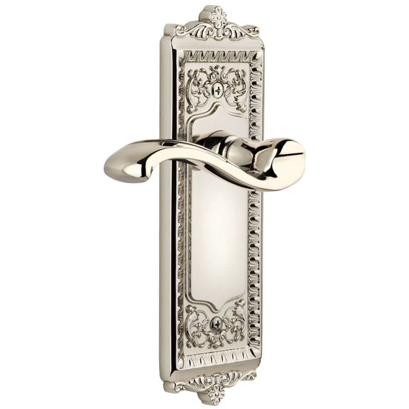 Grandeur 800269 Windsor Solid Brass Rose Dummy Door Lever Set - Nickel