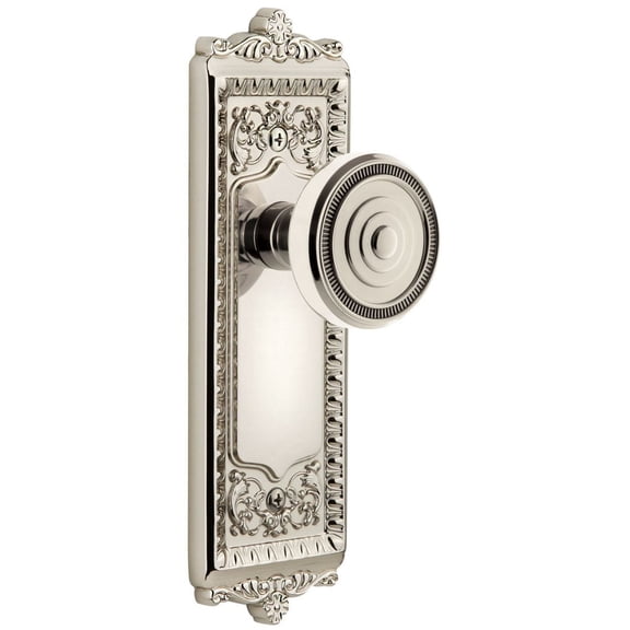 Grandeur 808054 Windsor Solid Brass Rose Single Dummy Door Knob - Nickel