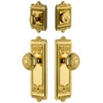 thumbnail image 1 of Grandeur 823096 Windsor Solid Brass Single Cylinder Keyed Entry Knobset And Deadbolt Combo, 1 of 1