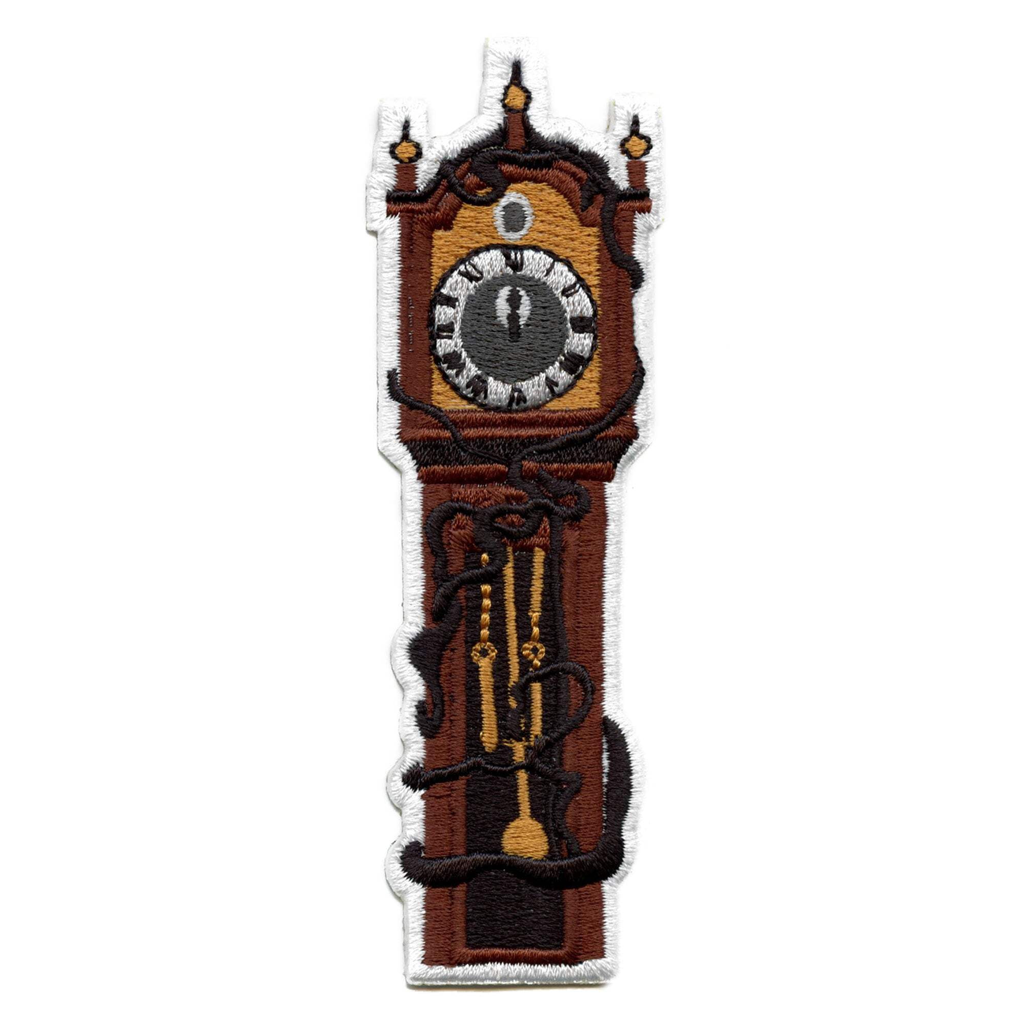 Grandfather Clock Evil Vines Patch Strange Vision Time Embroidered Iron ...