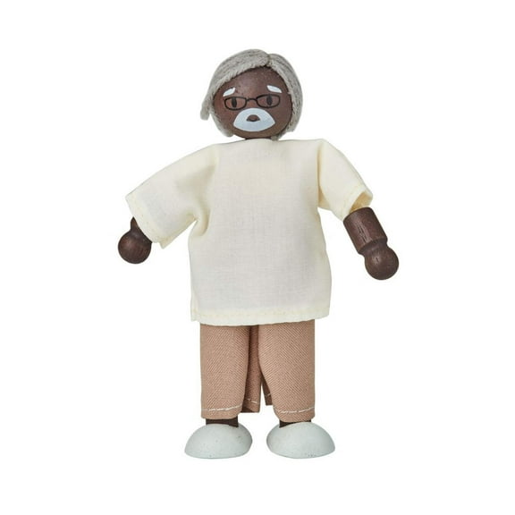 PlanToys Grandfather Dollhouse Figure - Dark Skin Tone
