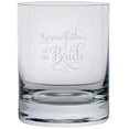 thumbnail image 1 of Grandfather Of The Bride Samantha Font Wedding Party Themed Etched 11oz Crystal Rocks Whisky Glass, 1 of 1