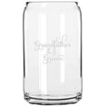 thumbnail image 1 of Grandfather Of The Groom Samantha Font Wedding Party Themed Etched 16oz Libbey Can Glass, 1 of 1