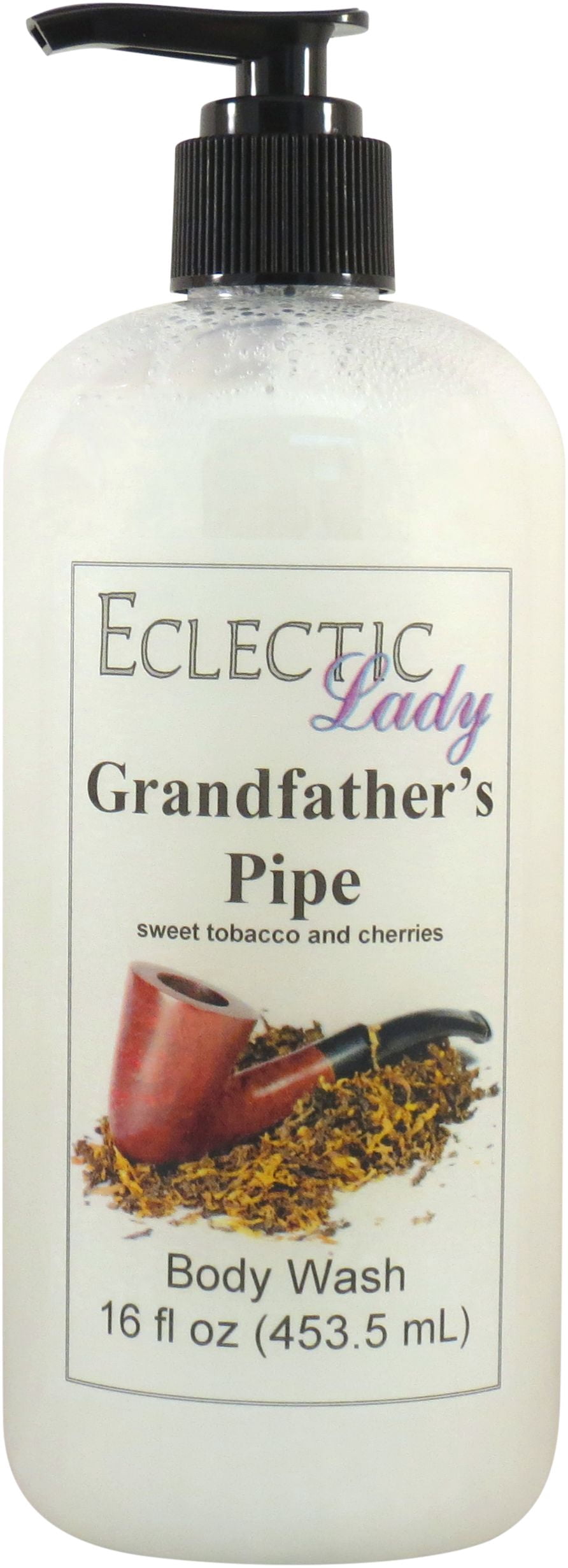 Grandfather's Pipe Body Wash by Eclectic Lady, Liquid Shower Gel for Women and Men, 16 Ounces