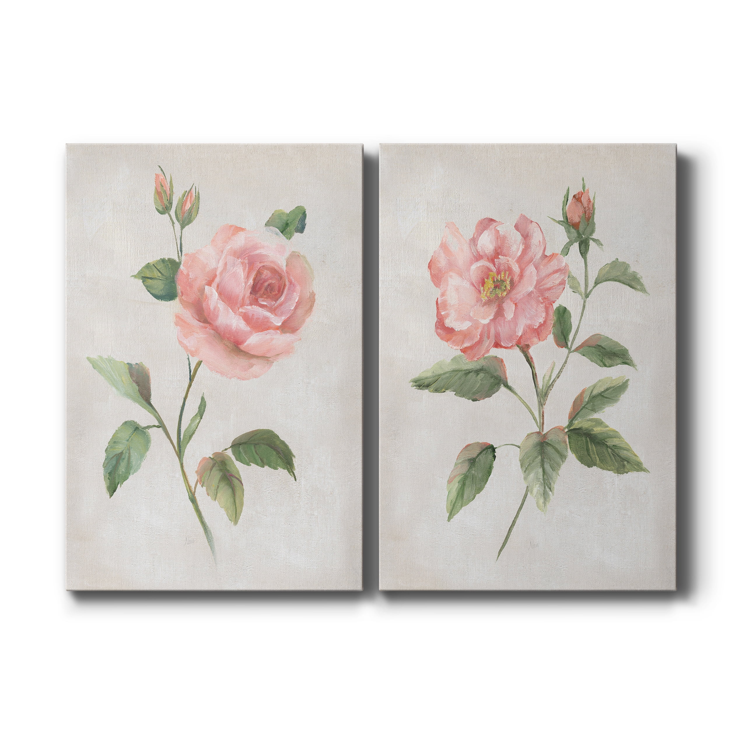 Grandiflora I Premium Gallery Wrapped Canvas - Ready to Hang - Set of 2 - 24 x 36 Each