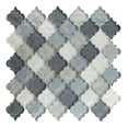 thumbnail image 1 of Grandio Myst Gray 2-in. Arabesque Polished Glass Mosaic Wall Tile, 1 of 1