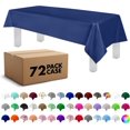 thumbnail image 1 of Grandipity Navy Blue 72 Pack Premium Disposable Plastic Tablecloth 54 Inch. x 108 Inch. Decorative Rectangle Table Cover, 1 of 14