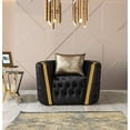 thumbnail image 1 of Grandiscountfurniture Fanci Black Velvet Chair - Black, 1 of 1
