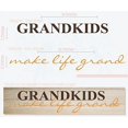 thumbnail image 1 of Grandkids Make Life Grand Wall Letters Vinyl Decal Stickers Wall Art, 23x4.5-inch, Chocolate/Rust Orange, 1 of 5