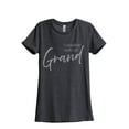 thumbnail image 1 of Grandkids Make Life Grand Women's Fashion Relaxed T-Shirt Tee Charcoal Grey 2X-Large, 1 of 3