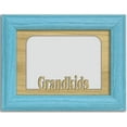 thumbnail image 1 of Grandkids Tabletop Picture Frame - Holds 4x6 Photo - Multiple Color Options Aqua Frame with Oak Insert, 1 of 4