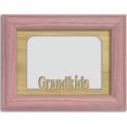 thumbnail image 1 of Grandkids Tabletop Picture Frame - Holds 4x6 Photo - Multiple Color Options Pink Frame with Oak Insert, 1 of 4