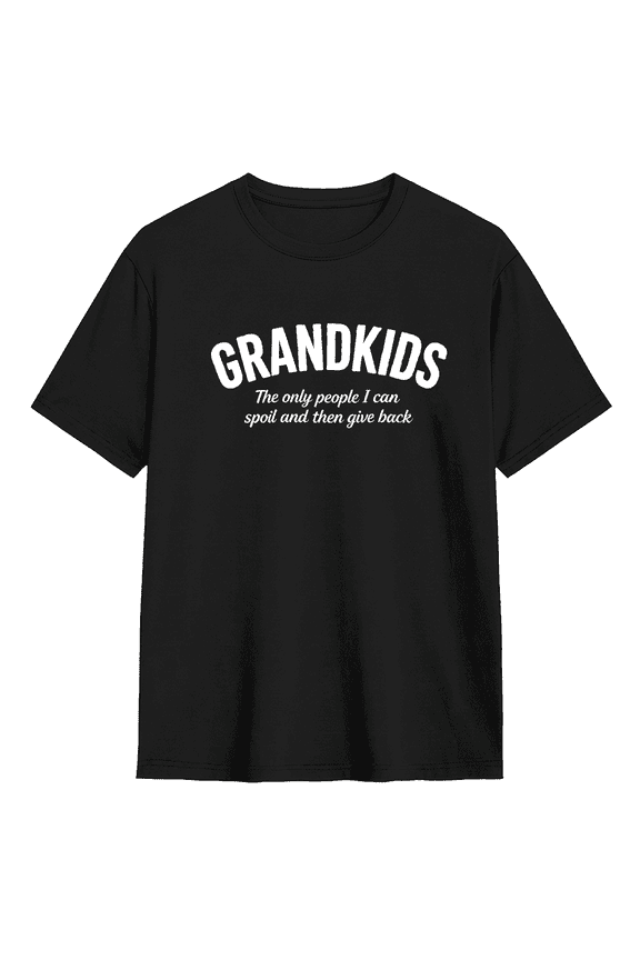 Grandkids The Only People I Can Spoil And Then Give Back Vintage Graphic Tee For Men And Women, Family Funny Cotton Short Sleeves T-Shirt