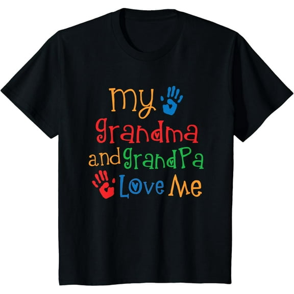 Grandma And Grandpa Love Me T-shirt Grandchild Tee