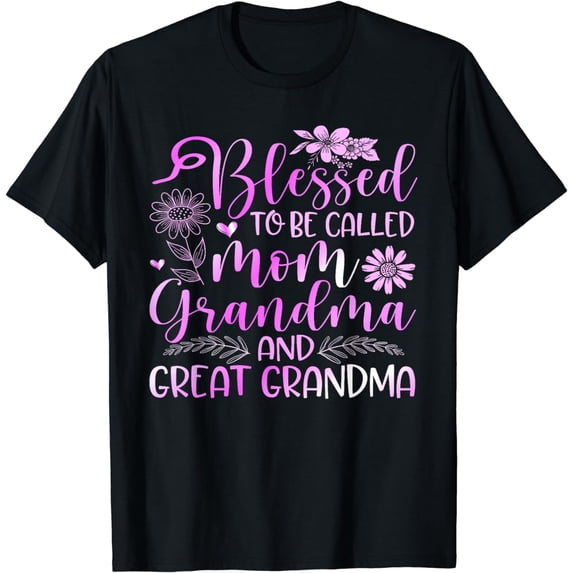 Grandma And Great Grandma Flower T-Shirt