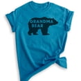 thumbnail image 1 of Grandma Bear T-shirt, Unisex Women's Shirt, Grandma Shirt, Grandmother Shirt, Heather Blue, Small, 1 of 6