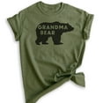 thumbnail image 1 of Grandma Bear T-shirt, Unisex Women's Shirt, Grandma Shirt, Grandmother Shirt, Heather Military Green, Medium, 1 of 6