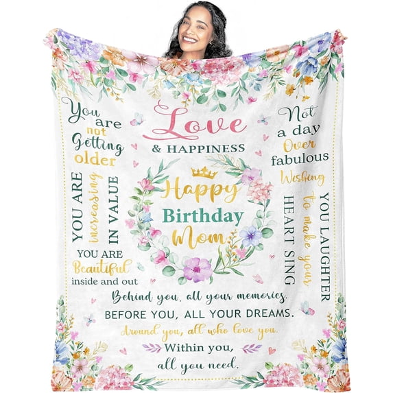 Grandma Birthday Gifts Blanket 60"x50", Birthday Gifts for Grandma, Gifts for Grandma Birthday Unique, Nana Mimi Gigi Granny Grandma Gifts for Birthday, Birthday Gift for Grandma
