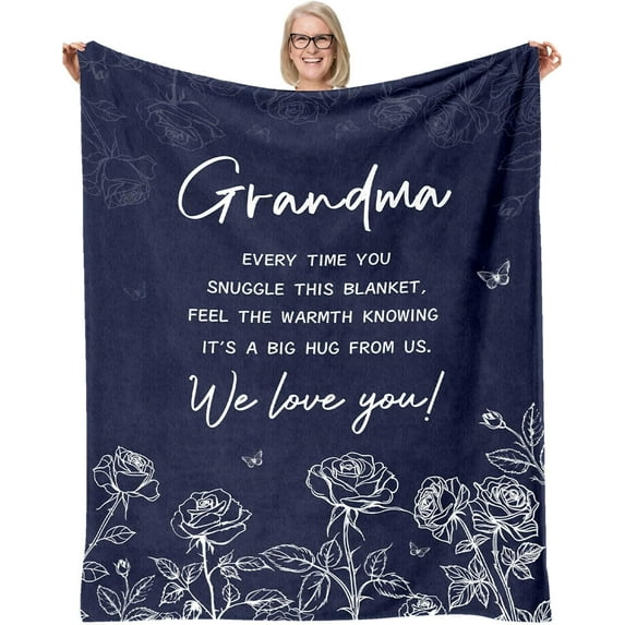 Grandma Birthday Gifts, Grandma Gifts from Granddaughter Grandson, Grandma Gifts, Gift for Grandma, Grandma Blanket, Best Grandma Gifts for Christmas Mothers Day, Grandma Throw Blankets 60"X80"