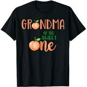Grandma Birthday Girl One Sweet Peach Peachy Birthday Party T-Shirt
