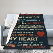 to My Grandma Blanket Gifts, Best Grandma Ever Gifts from Granddaughter Grandson, Grandmother Gift for Birthday Mother's Day Christmas, Cozy Soft Warm Flannel Throw 50x40