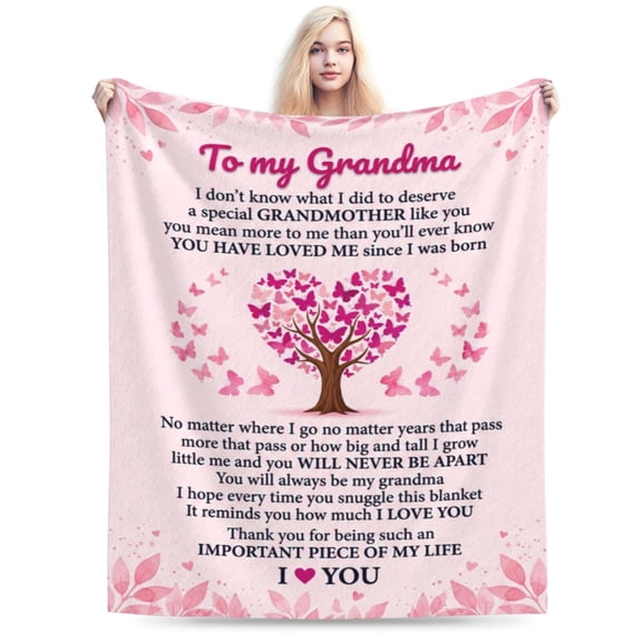 Grandma Blanket Gifts, Birthday Gifts for Grandma, Great Grandmother Mothers Day Christmas Birthday Gift Blanket, Grandmom Nana Gift 50x40