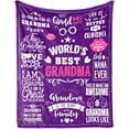 thumbnail image 1 of Grandma Blanket for Grandma from Granddaughter, Grandson or Grandkids - Soft Throw Blanket 60" x 50" - Ideal for Birthday, Mother''s Day, Christmas & Valentine''s Day, 1 of 6
