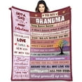 thumbnail image 1 of Grandma Blanket, Grandma Gifts from Granddaughter Grandson, Birthday Gifts Ideas for Grandma, Warm Soft Women Throw Blanket Gifts for Mothers Day Thanksgiving Day, to My Best Grandma Blankets 50x60, 1 of 6