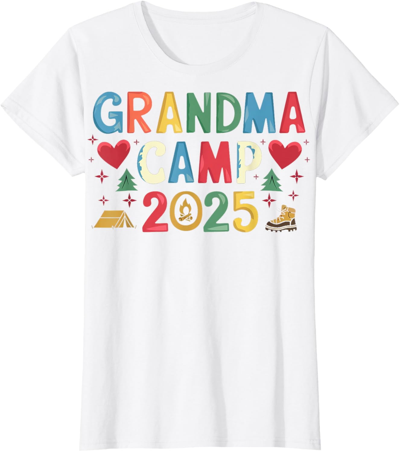 Grandma Camp 2025 Cousins Summer Vacation Camping Grandma TShirt