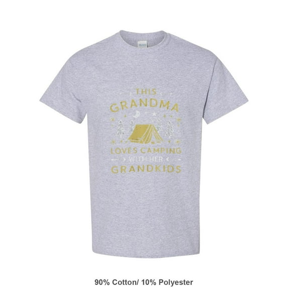 Grandma Camping With Her Grandkids Outdoors T-Shirt, for men & women, up to size 5XL