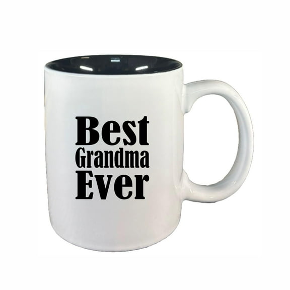 Grandma Coffee Mugs, Best Grandma Ever 11oz Ceramic Coffee Cup Teacup with Handle, Funny Birthday Gifts