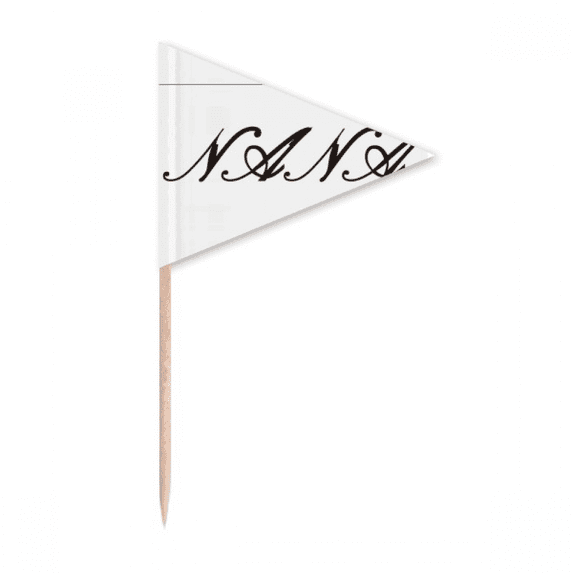Grandma Curlicue Letters Present Pattern Toothpick Triangle Cupcake Toppers Flag