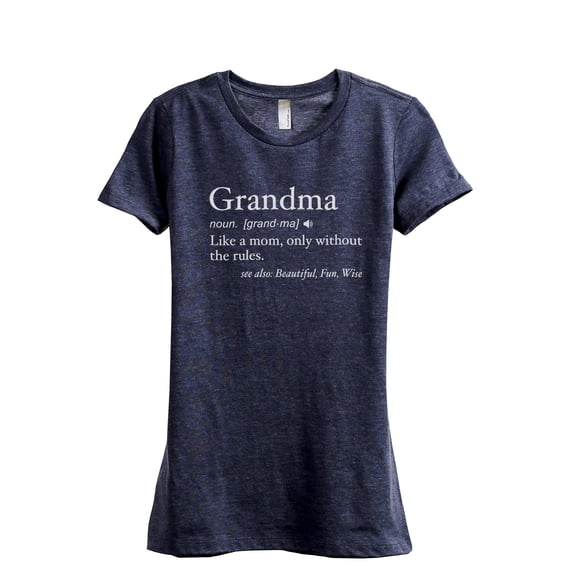 Grandma Definition Women's Fashion Relaxed T-Shirt Tee Heather Navy Small