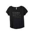 thumbnail image 1 of Grandma Definition Women's Fashion Slouchy Dolman T-Shirt Tee Heather Black Large, 1 of 3