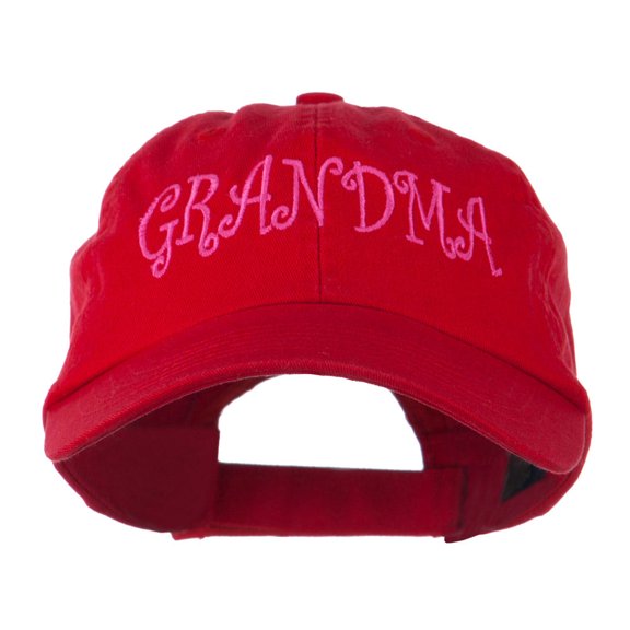 Grandma Embroidered Cap - Red OSFM
