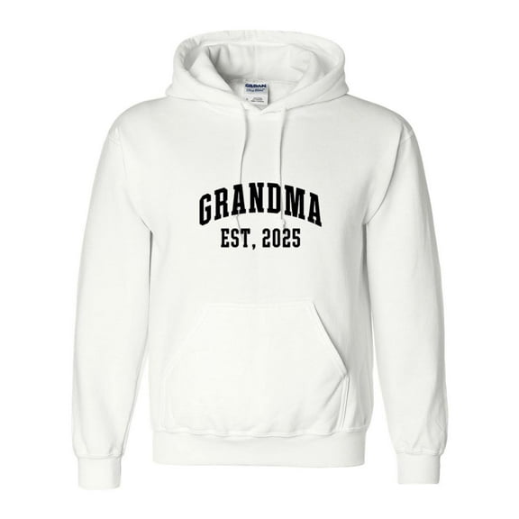 Grandma Est 2025 Future Grandmother New Baby Expecting Graphic Pullover Hoodie, up to size 5XL