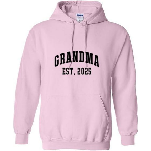 Grandma Est 2025 Future Grandmother New Baby Expecting Graphic Pullover Hoodie, up to size 5XL
