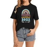 Grandma Established 2022 Bohemian Rainbow Boho Mot Comfortable Women's Short Sleeve T-Shirt