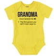 thumbnail image 1 of Grandma First Person When Mom Says No Romper Boys or Girls Infant Baby Brisco Brands 24M, 1 of 1