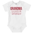 thumbnail image 1 of Grandma First Person When Mom Says No Romper Boys or Girls Infant Baby Brisco Brands NB, 1 of 6