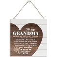 thumbnail image 1 of Grandma Gift, Mother's Day Gift from Grandma, Wooden Plaque Heart Sign, Grandma Birthday Gift, Heart Plaque Gift for Best Grandma Ever, Grandma Sign: I Know I am Very Lucky to Have A Grandma Like You, 1 of 7