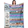 thumbnail image 1 of Grandma Gifts, Best Gifts for Grandma, Grandma Birthday Gifts from Grandkids, Great Grandma Gifts, Gifts Ideas for Grandmother, Grandma Gifts for Christmas Throw Blanket 60"x50", 1 of 1