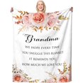 thumbnail image 1 of Grandma Gifts Blanket, Birthday Gifts for Grandma, Great Grandma Birthday Gifts, Grandma Gifts from Grandkids, Soft Flannel I Love You Grandma Throw Blanket 60" x 50", 1 of 6