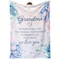 thumbnail image 1 of Grandma Gifts Blanket, Gifts for Grandma Christmas, Grandma Birthday Gifts from Granddaughter Grandchildren, Mother‘s Day We Love You Cozy Throw Blankets Present 50" x 60", 1 of 6