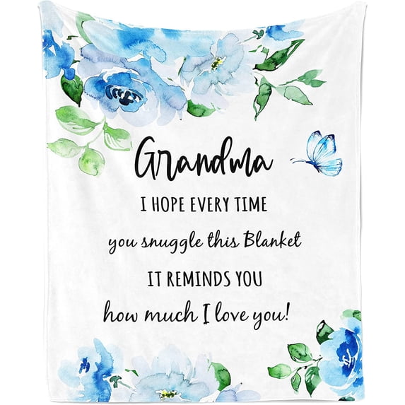 Grandma Gifts Blanket, Gifts for Grandma Throw Blanket 60"x 50", Grandma Birthday Gifts, Great Grandma Gifts from Grandchildren, Best Grandma Gift Ideas, Birthday Gifts for Grandmother