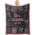 thumbnail image 1 of Grandma Gifts Blanket, Gifts for Grandma, Grandma Gifts from Grandkids, Great Grandma Birthday Gifts, Grandmother Gifts, Birthday Gifts Ideas for Grandma, Best Grandma Gifts Blanket 60"x 50", 1 of 6