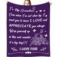 thumbnail image 1 of Grandma Gifts Blanket Mothers Day Birthday Gift for Grandma Throw Blankets Best Grandma Gifts from Granddaughter Grandson for Bed Bedding Sofa Decor 80"x60", 1 of 1