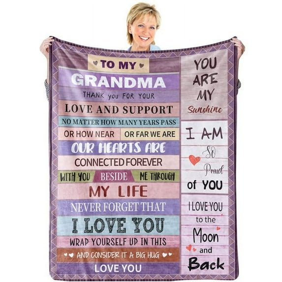 Grandma Gifts, Gifts for Grandma, Grandma Birthday Gifts from Grandchildren Granddaughter, Soft Throw Grandma Blanket for Best Grandma Gifts, Easter Day Mother's Day Gifts for Grandma(40"x50")