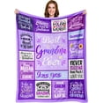 thumbnail image 1 of Grandma Gifts, Gifts for Grandma Blanket, Grandma Birthday Gifts, Best Grandma Gifts, Gifts for Grandma from Granddaughter, New Grandma Gifts, Grandma Christmas Throw Blanket Gifts 60"x50", 1 of 6